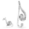 Orecchini a clip Ariana Grande X Swarovski: design asimmetrico, perla di cristallo, taglio baguette, bianco, placcati in rodio