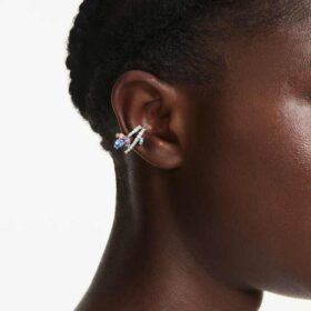 Orecchini a cuffia Ariana Grande X Swarovski con tagli misti, multicolori, placcati in rodio