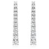 Orecchini a goccia Eternity con diamanti sintetici da laboratorio 1,3 Ct Tw, forma rotonda, oro bianco 14K Orecchini a goccia Eternity con diamanti sintetici da laboratorio 1,3 Ct Tw, forma rotonda, oro bianco 14K