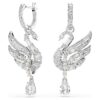 Orecchini Cigno Cigno, Bianco, Placcati in rodio Orecchini Cigno Cigno, Bianco, Placcati in rodio