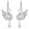 Orecchini Cigno Cigno, Bianco, Placcati in rodio Orecchini Cigno Cigno, Bianco, Placcati in rodio