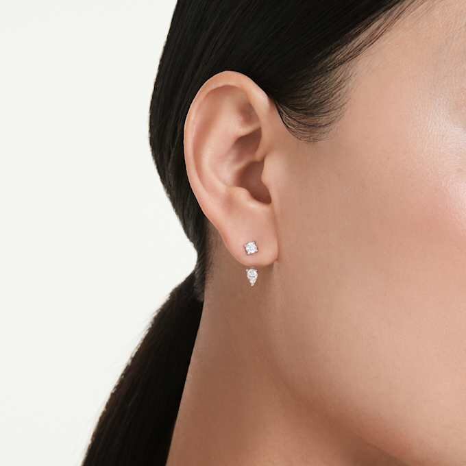 Orecchini Galaxy con diamanti sintetici 0,82 carati in totale, forme miste, argento sterling Orecchini Galaxy con diamanti sintetici 0,82 carati in totale, forme miste, argento sterling