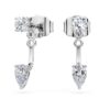 Orecchini Galaxy con diamanti sintetici 0,82 carati in totale, forme miste, argento sterling Orecchini Galaxy con diamanti sintetici 0,82 carati in totale, forme miste, argento sterling