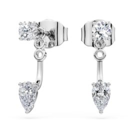 Orecchini Galaxy con diamanti sintetici 0,82 carati in totale, forme miste, argento sterling