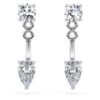 Orecchini Galaxy con diamanti sintetici 0,82 carati in totale, forme miste, argento sterling Orecchini Galaxy con diamanti sintetici 0,82 carati in totale, forme miste, argento sterling