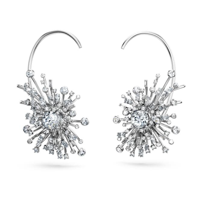 Orecchini Galaxy con diamanti sintetici da laboratorio, 14,67 carati in totale, forme miste, oro bianco 18 carati Orecchini Galaxy con diamanti sintetici da laboratorio, 14,67 carati in totale, forme miste, oro bianco 18 carati