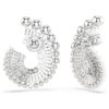 Orecchini pendenti Ariana Grande X Swarovski con perla di cristallo, tagli misti, bianchi, placcati in rodio