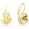 Orecchini pendenti Bella V a taglio rotondo, verdi, placcati in oro Orecchini pendenti Bella V a taglio rotondo, verdi, placcati in oro