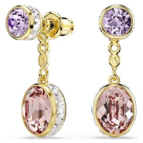 Orecchini pendenti Chroma con tagli misti, multicolori, placcati in oro Orecchini pendenti Chroma con tagli misti, multicolori, placcati in oro