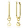 Orecchini pendenti Constella a taglio rotondo, bianchi, placcati in oro Orecchini pendenti Constella a taglio rotondo, bianchi, placcati in oro