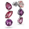 Orecchini pendenti Gema con tagli misti, rosa, placcati in rodio Orecchini pendenti Gema con tagli misti, rosa, placcati in rodio