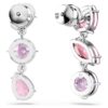Orecchini pendenti Gema con tagli misti, rosa, placcati in rodio Orecchini pendenti Gema con tagli misti, rosa, placcati in rodio