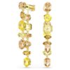 Orecchini pendenti Gema, design asimmetrico, tagli misti, lunghi, giallo, placcati in oro Orecchini pendenti Gema, design asimmetrico, tagli misti, lunghi, giallo, placcati in oro