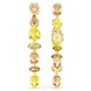 Orecchini pendenti Gema, design asimmetrico, tagli misti, lunghi, giallo, placcati in oro Orecchini pendenti Gema, design asimmetrico, tagli misti, lunghi, giallo, placcati in oro