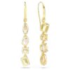 Orecchini pendenti Gema: design asimmetrico, tagli misti, rosa, placcati in oro Orecchini pendenti Gema: design asimmetrico, tagli misti, rosa, placcati in oro