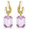 Orecchini pendenti Millenia con taglio ottagonale, viola, placcati in oro Orecchini pendenti Millenia con taglio ottagonale, viola, placcati in oro