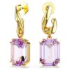 Orecchini pendenti Millenia con taglio ottagonale, viola, placcati in oro Orecchini pendenti Millenia con taglio ottagonale, viola, placcati in oro