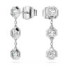 Orecchini pendenti ottagonali con diamanti sintetici 0,6 carati in totale, forma rotonda, argento sterling Orecchini pendenti ottagonali con diamanti sintetici 0,6 carati in totale, forma rotonda, argento sterling