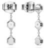 Orecchini pendenti ottagonali con diamanti sintetici 0,6 carati in totale, forma rotonda, argento sterling Orecchini pendenti ottagonali con diamanti sintetici 0,6 carati in totale, forma rotonda, argento sterling