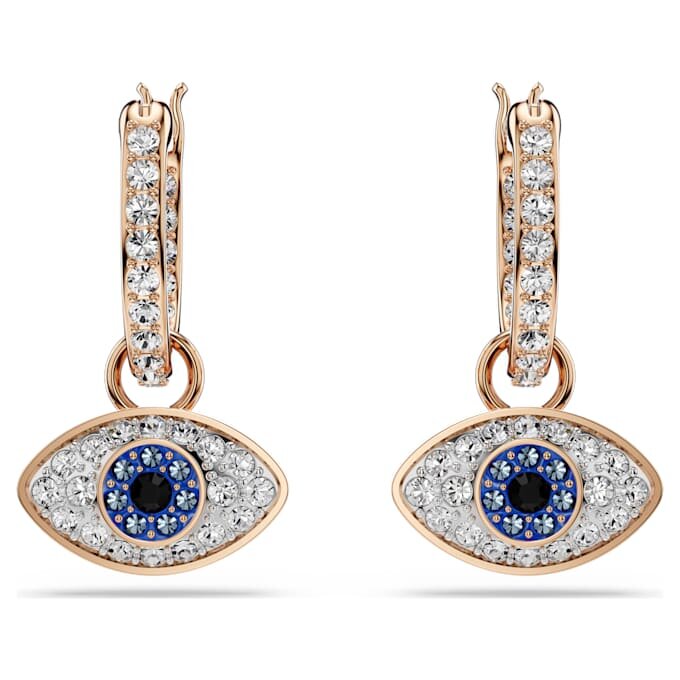 Orecchini pendenti Symbolica a forma di occhio, multicolori, placcati in oro rosa Orecchini pendenti Symbolica a forma di occhio, multicolori, placcati in oro rosa