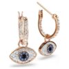 Orecchini pendenti Symbolica a forma di occhio, multicolori, placcati in oro rosa Orecchini pendenti Symbolica a forma di occhio, multicolori, placcati in oro rosa