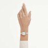 Orologio a bracciale Crystalline Swiss Made, bracciale in metallo, bianco, finitura color oro rosa Orologio a bracciale Crystalline Swiss Made, bracciale in metallo, bianco, finitura color oro rosa