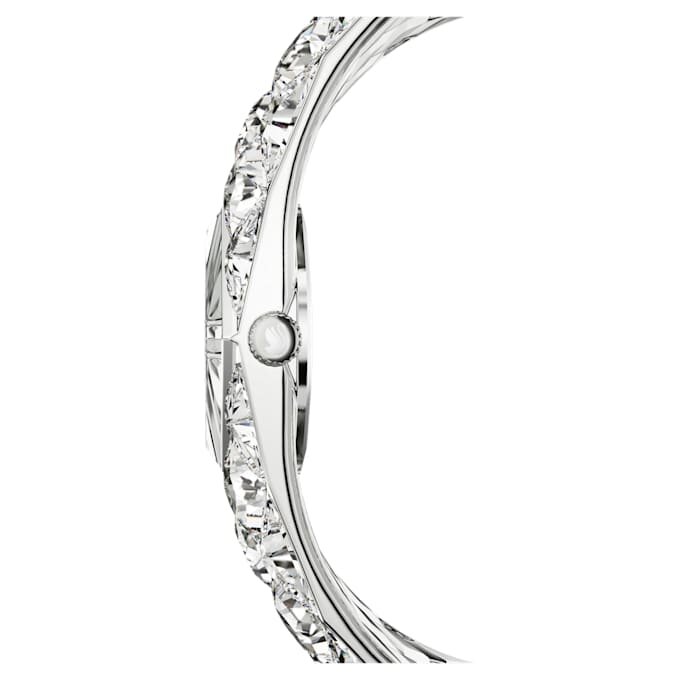 Orologio a bracciale Curiosa con bracciale in cristalli, color argento, acciaio inossidabile Orologio a bracciale Curiosa con bracciale in cristalli, color argento, acciaio inossidabile