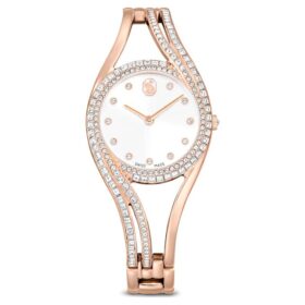 Orologio a bracciale Hyperbola Swiss Made, bracciale in metallo, finitura color oro rosa