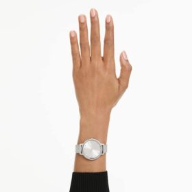 Orologio Clarica Swiss Made, bracciale in metallo, color argento, acciaio inossidabile