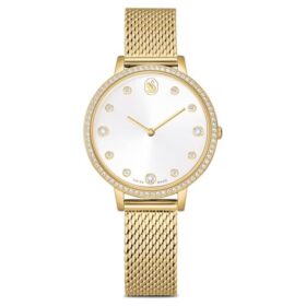 Orologio Clarica Swiss Made, bracciale in metallo, color oro, finitura color oro