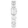 Orologio con bracciale a taglio ottagonale, bianco, acciaio inossidabile