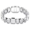 Orologio con bracciale a taglio ottagonale, bianco, acciaio inossidabile