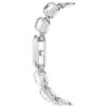 Orologio con bracciale a taglio ottagonale, bianco, acciaio inossidabile