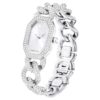 Orologio con catena Dextera Swiss Made, bracciale in cristalli, color argento, acciaio inossidabile Orologio con catena Dextera Swiss Made, bracciale in cristalli, color argento, acciaio inossidabile