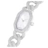 Orologio con catena Dextera Swiss Made, bracciale in cristalli, color argento, acciaio inossidabile Orologio con catena Dextera Swiss Made, bracciale in cristalli, color argento, acciaio inossidabile