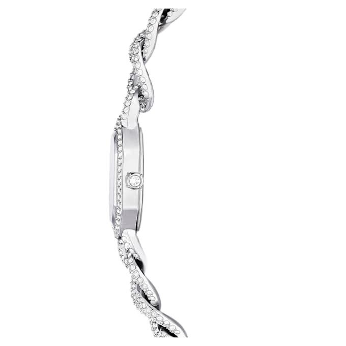 Orologio con catena Dextera Swiss Made, bracciale in cristalli, color argento, acciaio inossidabile Orologio con catena Dextera Swiss Made, bracciale in cristalli, color argento, acciaio inossidabile