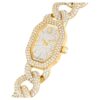 Orologio con catena Dextera Swiss Made, bracciale in cristalli, color oro, finitura color oro Orologio con catena Dextera Swiss Made, bracciale in cristalli, color oro, finitura color oro