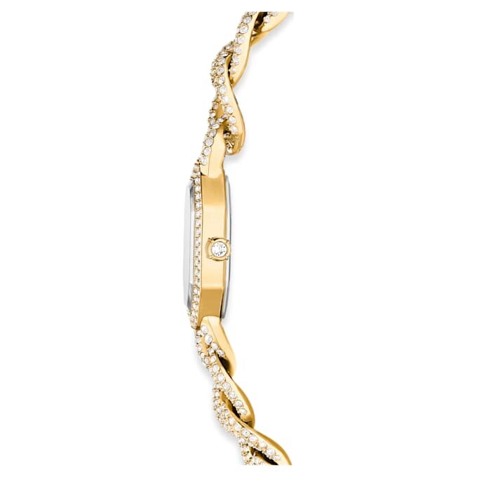 Orologio con catena Dextera Swiss Made, bracciale in cristalli, color oro, finitura color oro Orologio con catena Dextera Swiss Made, bracciale in cristalli, color oro, finitura color oro