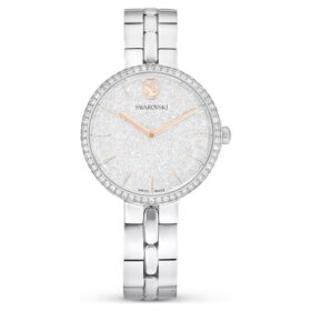 Orologio Cosmopolitan Swiss Made, bracciale in metallo, color argento, acciaio inossidabile