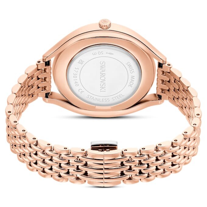 Orologio Crystalline Aura Swiss Made, bracciale in metallo, finitura color oro rosa Orologio Crystalline Aura Swiss Made, bracciale in metallo, finitura color oro rosa