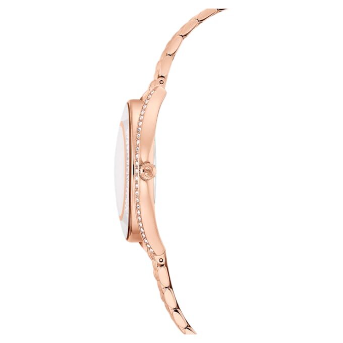 Orologio Crystalline Aura Swiss Made, bracciale in metallo, finitura color oro rosa Orologio Crystalline Aura Swiss Made, bracciale in metallo, finitura color oro rosa
