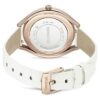 Orologio Crystalline Aura Swiss Made, cinturino in pelle, bianco, finitura color oro rosa Orologio Crystalline Aura Swiss Made, cinturino in pelle, bianco, finitura color oro rosa