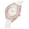 Orologio Crystalline Aura Swiss Made, cinturino in pelle, bianco, finitura color oro rosa Orologio Crystalline Aura Swiss Made, cinturino in pelle, bianco, finitura color oro rosa