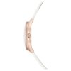 Orologio Crystalline Aura Swiss Made, cinturino in pelle, bianco, finitura color oro rosa Orologio Crystalline Aura Swiss Made, cinturino in pelle, bianco, finitura color oro rosa