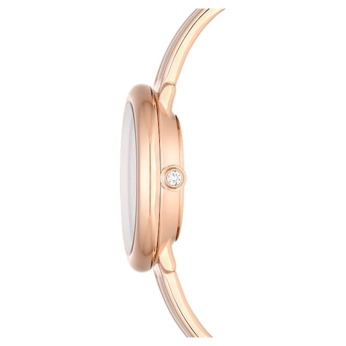 Orologio da polso con bracciale a bracciale Crystalline, fabbricato in Svizzera, bracciale in metallo, beige, finitura color oro rosa Orologio da polso con bracciale a bracciale Crystalline, fabbricato in Svizzera, bracciale in metallo, beige, finitura color oro rosa