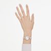 Orologio da polso Matrix Pearl Swiss Made, bracciale con cristalli, bianco, finitura color oro rosa