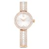 Orologio da polso Matrix Pearl Swiss Made, bracciale con cristalli, bianco, finitura color oro rosa