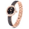 Orologio da polso Matrix Pearl Swiss Made, bracciale con cristalli, nero, finitura color oro rosa Orologio da polso Matrix Pearl Swiss Made, bracciale con cristalli, nero, finitura color oro rosa
