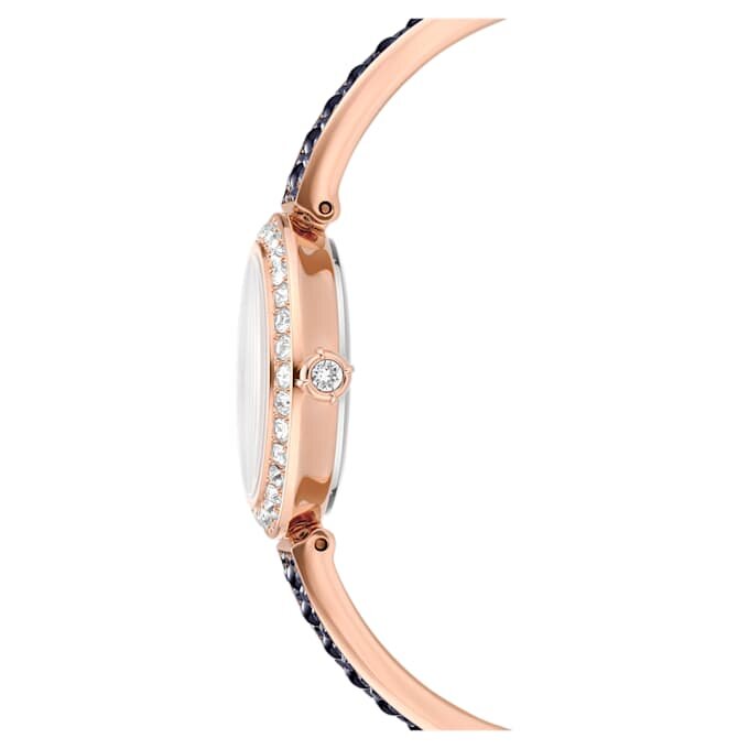 Orologio da polso Matrix Pearl Swiss Made, bracciale con cristalli, nero, finitura color oro rosa Orologio da polso Matrix Pearl Swiss Made, bracciale con cristalli, nero, finitura color oro rosa