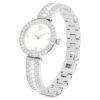 Orologio da polso Matrix Pearl Swiss Made, bracciale in cristallo, bianco, acciaio inossidabile